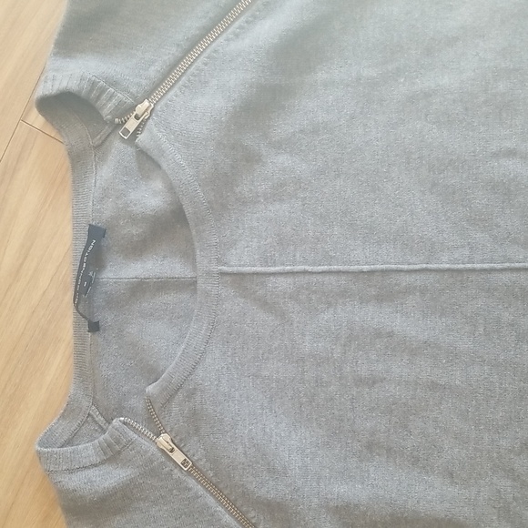 French Connection Gray Tunic Top Dress With Zipper Detail Womens Medium - Picture 2 of 8